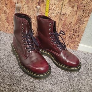 Vegan Cherry Red Doc Martens